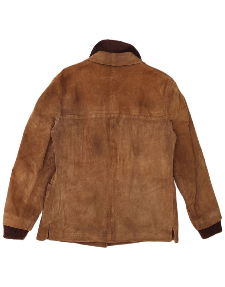 Vintage hombres ante chaqueta IT 52 marrón grande