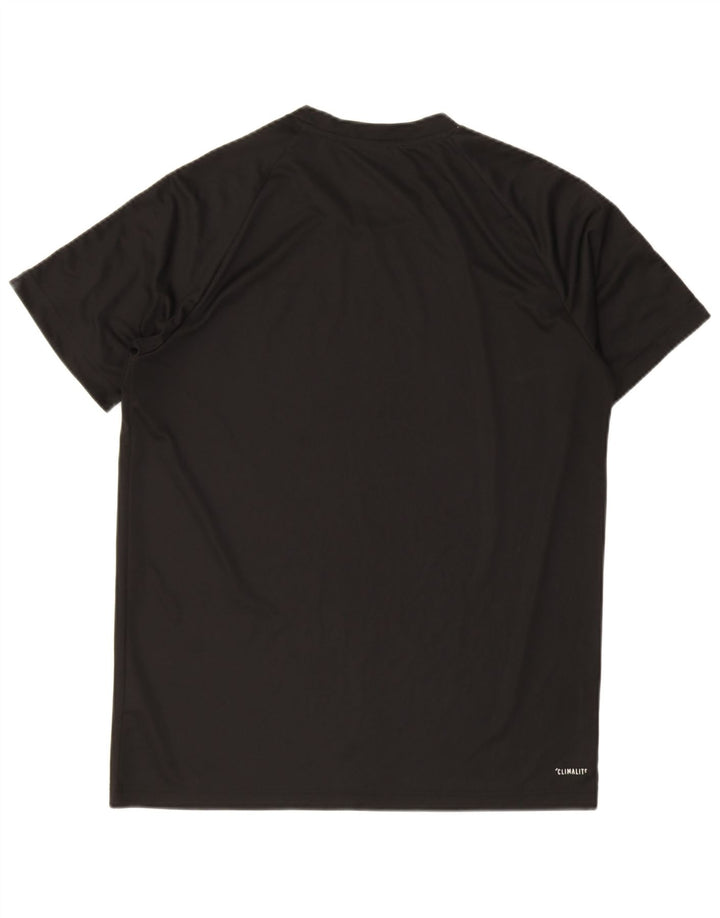 Adidas Mens Climalite Camiseta Top Grande Poliéster Negro