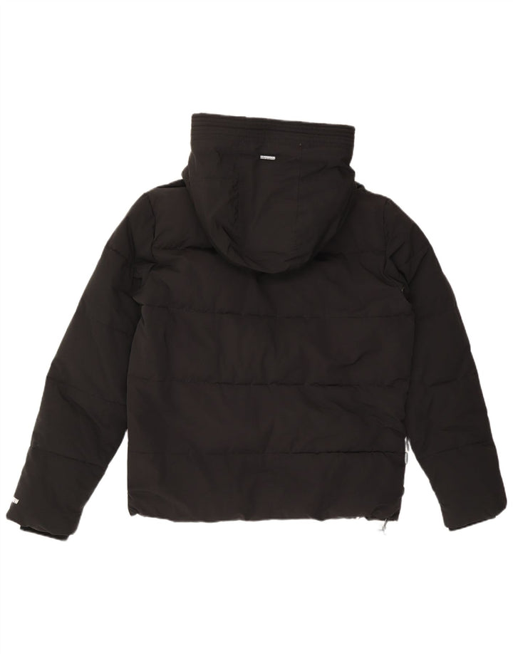 KHUJO Mens Hooded Padded Jacket UK 36 Small Black Nylon