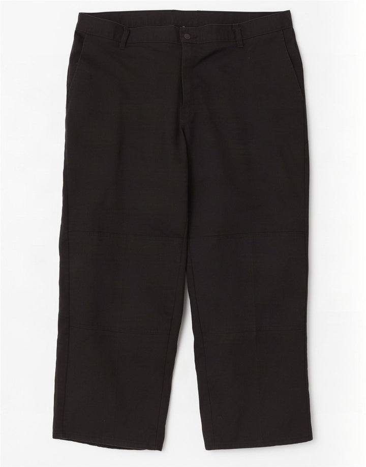 Dickies Pantalones cargo rectos para hombre W40 L30 Poliéster negro