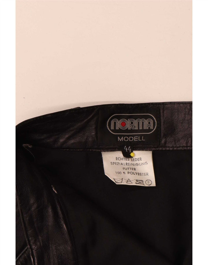 Norma Falda de cuero para mujer EU 44 XL W34 Cuero negro