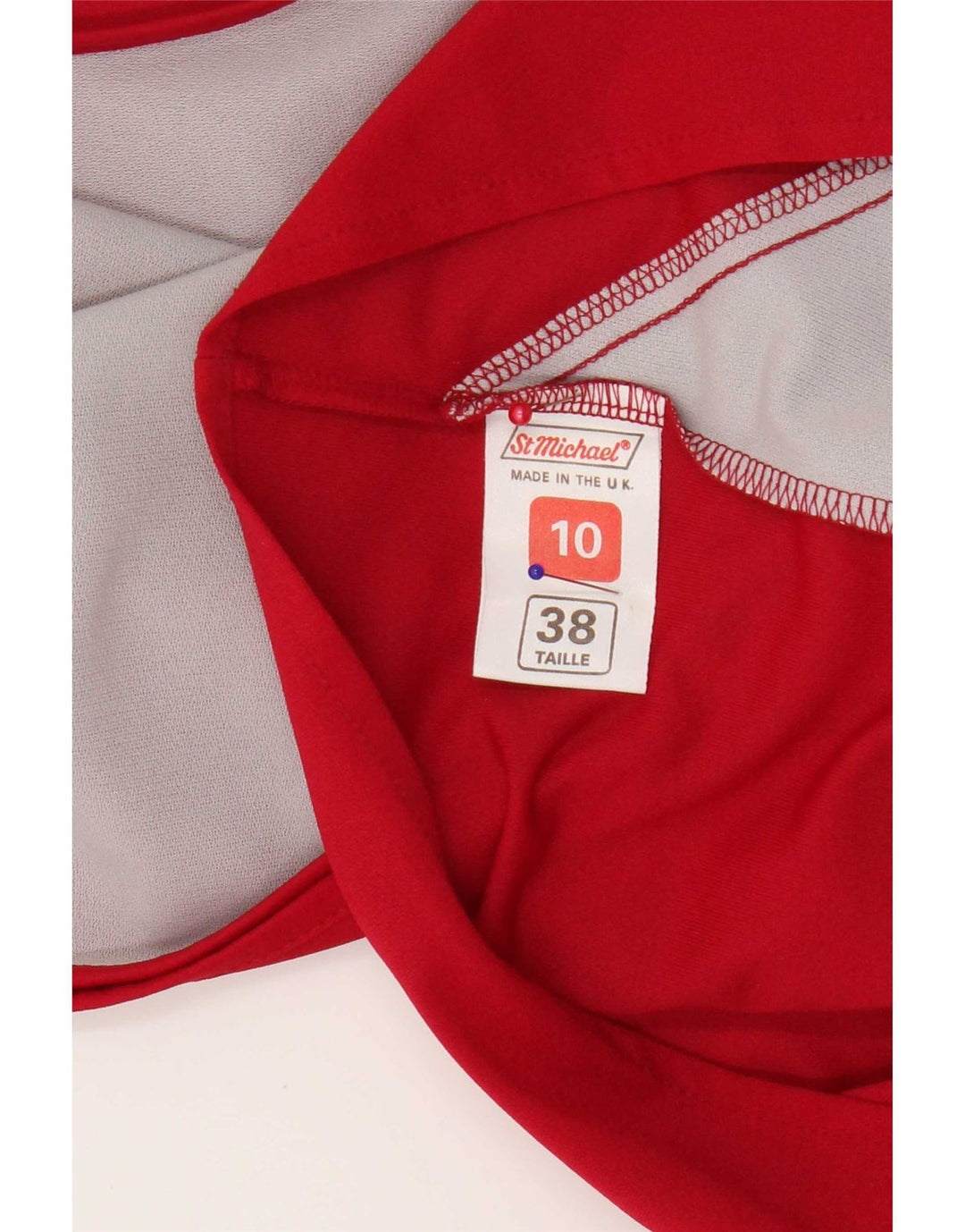 St Michael Blusa holgada para mujer UK 40 Small Rojo Colorblock