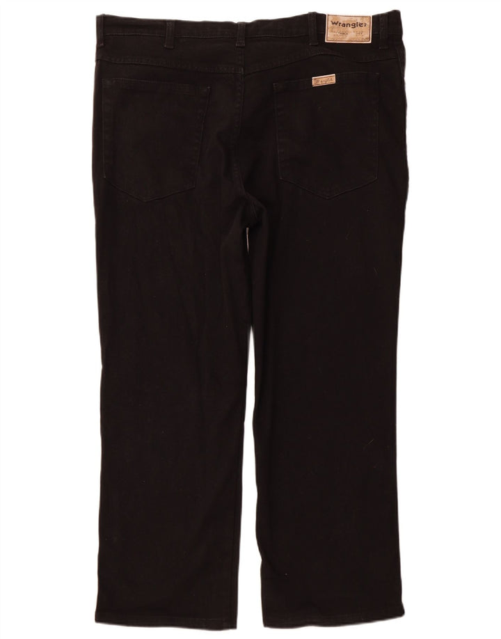 Wrangler Vaqueros recortados de corte regular para hombre W40 L26 Algodón negro