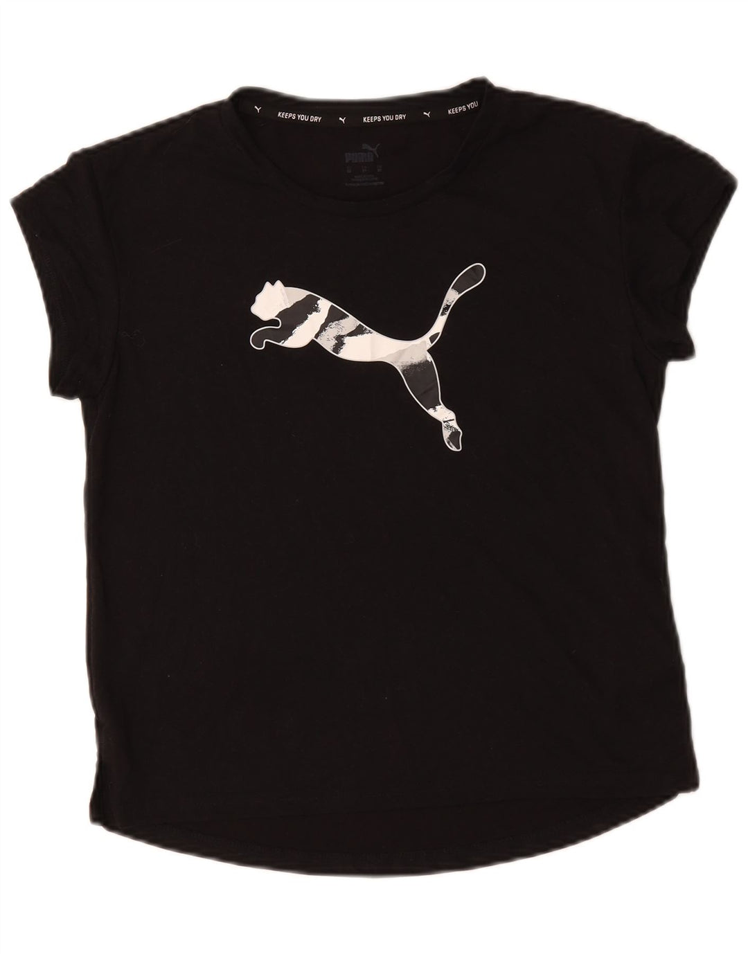 Puma Camiseta gráfica extragrande para mujer UK 6 XS Poliéster negro