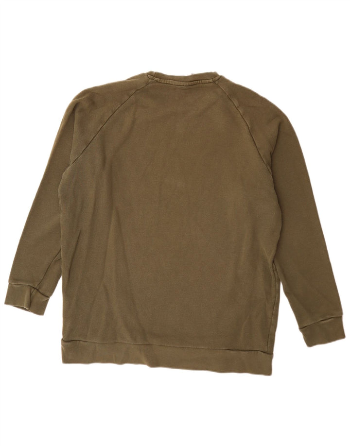 Adidas Hombre Sudadera Jumper Large Caqui Algodón