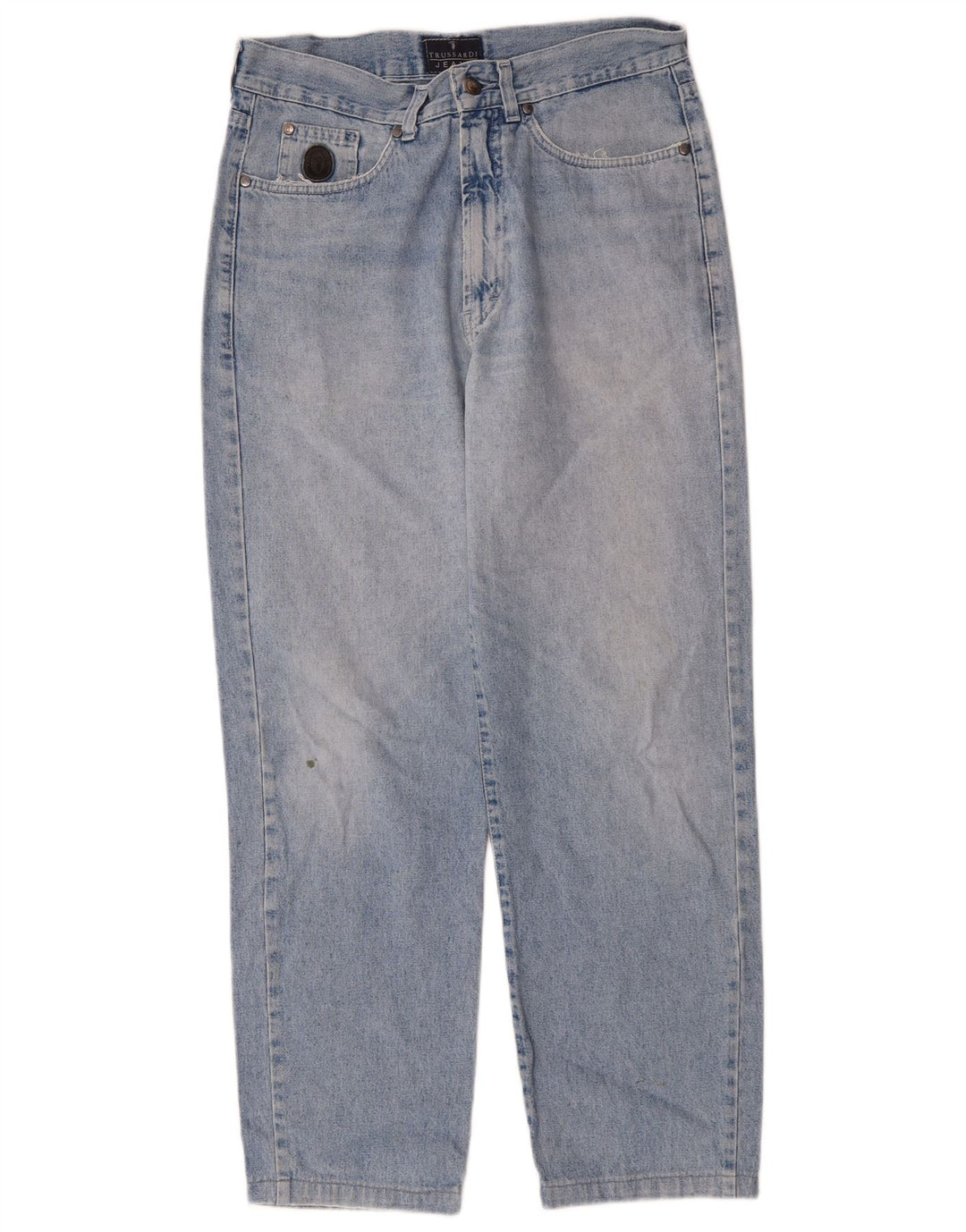 TRUSSARDI Vaqueros cónicos para hombre W33 L28 Azul