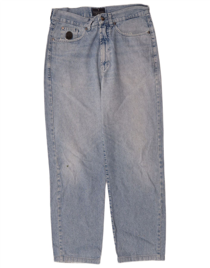 TRUSSARDI Vaqueros cónicos para hombre W33 L28 Azul