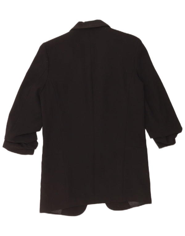 Zara Mujer Chaqueta Blazer Extragrande UK 6 XS Poliéster Negro