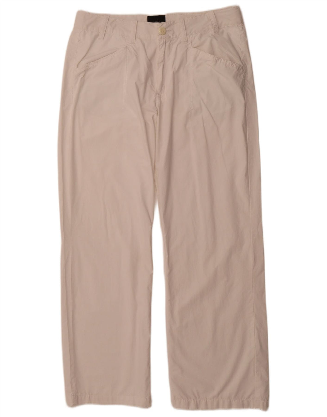 CALVIN KLEIN Pantalones rectos informales para mujer W34 L30 Algodón blanco