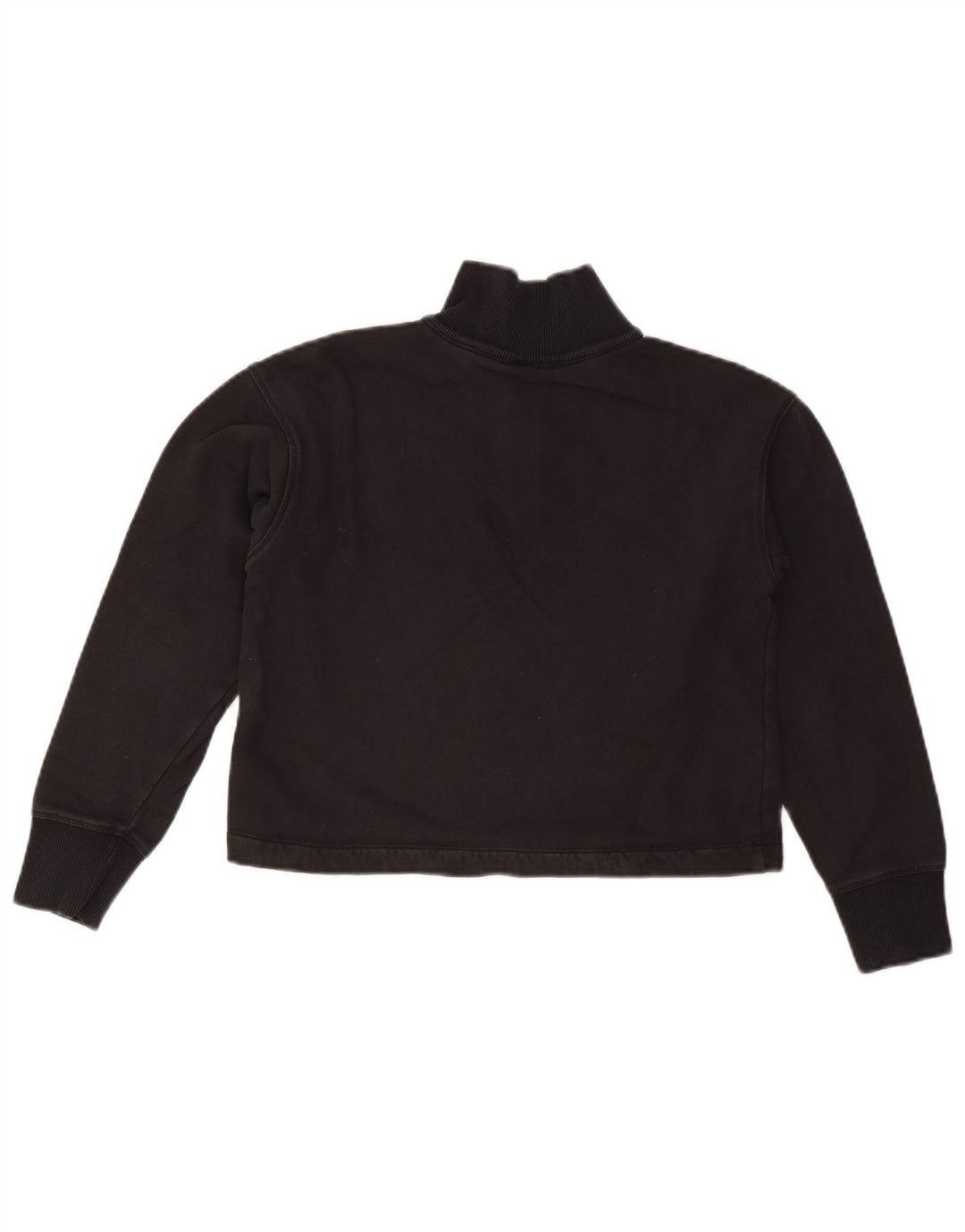 CHAMPION Sudadera extragrande con cuello y cremallera para mujer UK 6 XS Negro