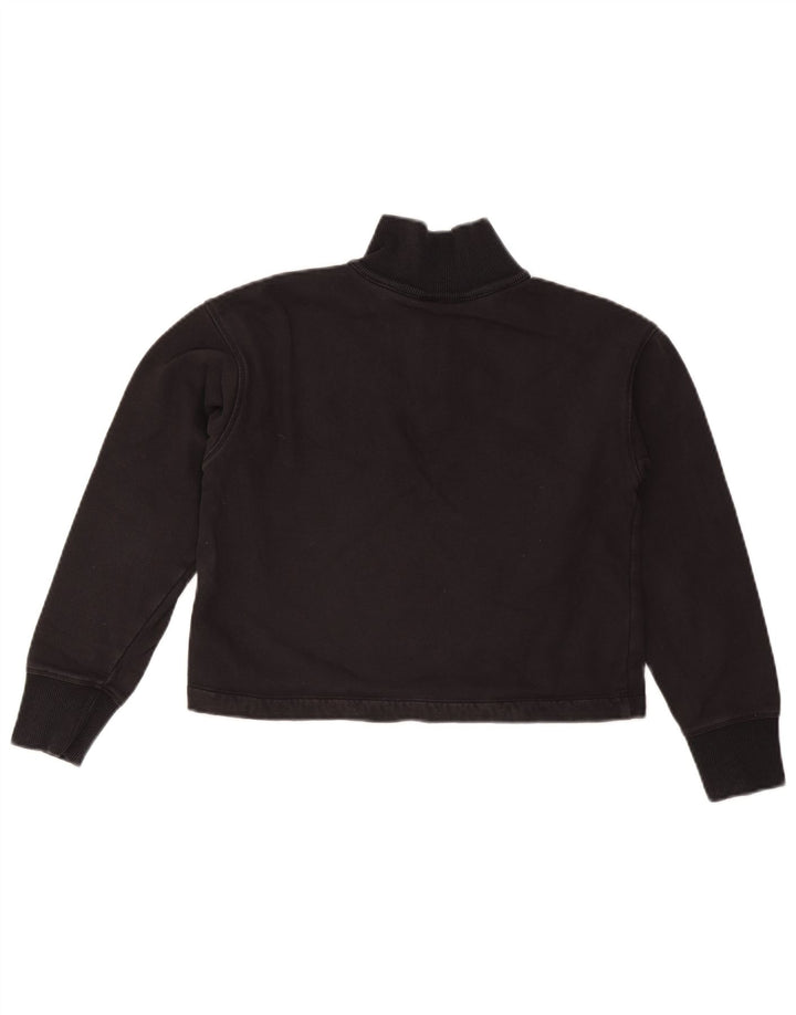 CHAMPION Sudadera extragrande con cuello y cremallera para mujer UK 6 XS Negro