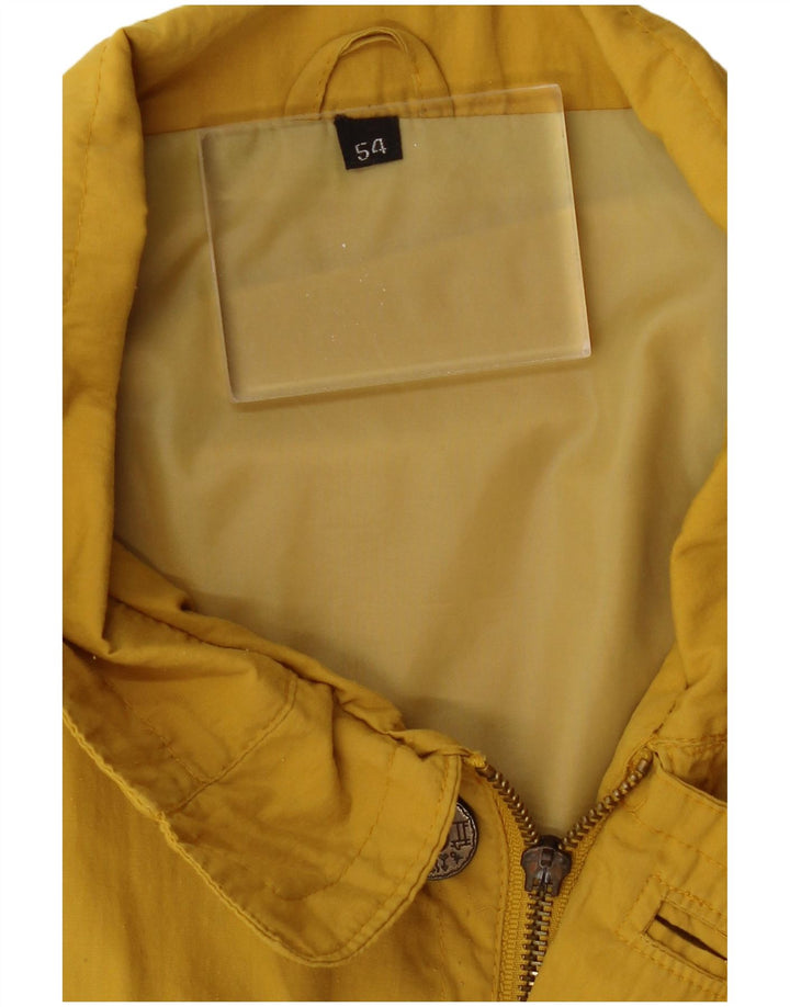 VINTAGE Chaqueta utilitaria para mujer IT 54 3XL Poliéster amarillo