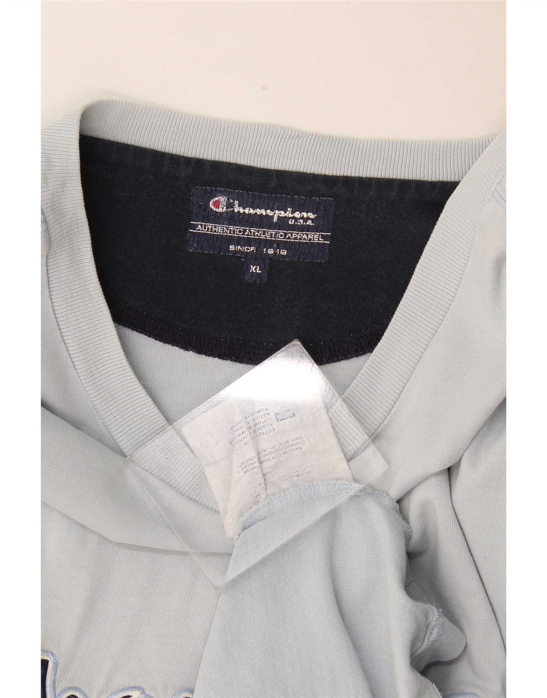 Champion Hombre Gráfico Top Manga Larga XL Algodón Azul
