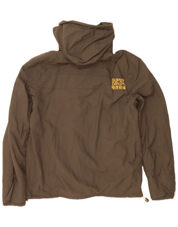 Superdry Chaqueta cortavientos The Windcheater Graphic para hombre, talla 40, color caqui