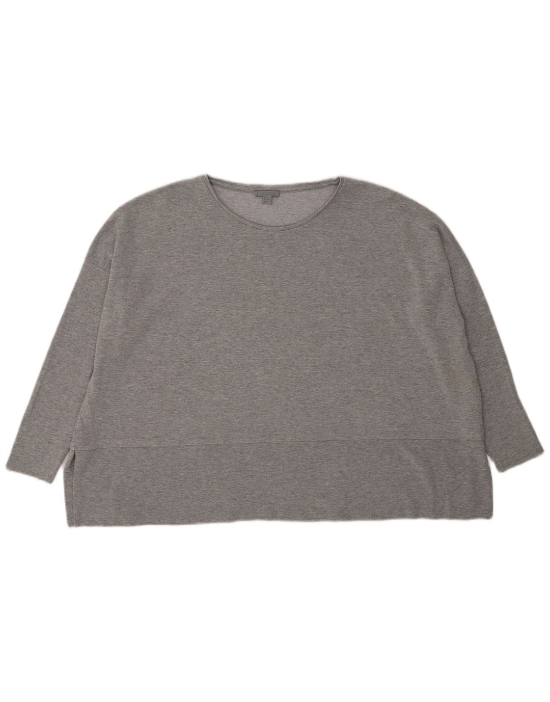Cos Top extragrande para mujer, manga larga, Reino Unido 44, viscosa moteada gris medio