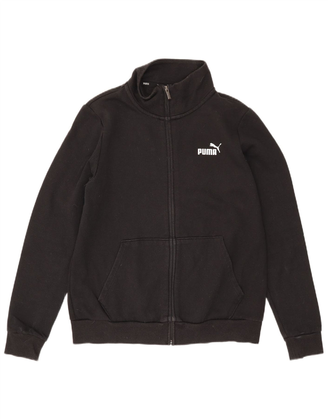 Puma - Chaqueta de chándal para mujer, talla 40, talla grande, algodón negro