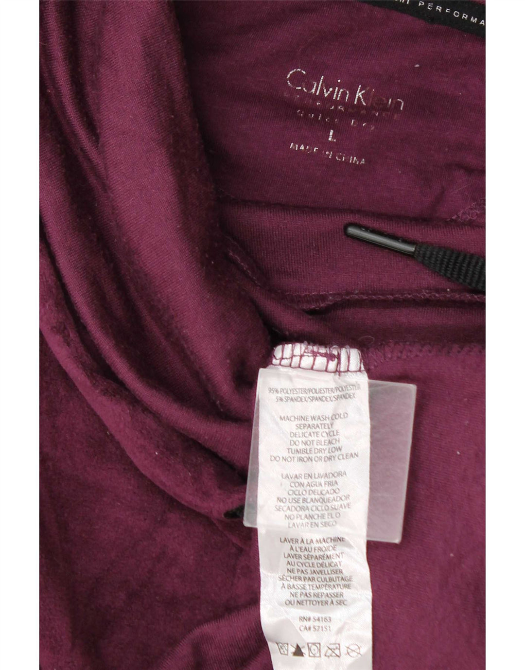 Calvin Klein - Sudadera de terciopelo para mujer, talla 40, poliéster granate grande