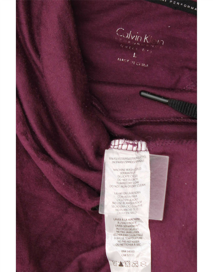 Calvin Klein - Sudadera de terciopelo para mujer, talla 40, poliéster granate grande