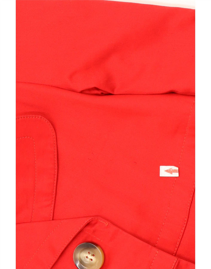 Zara Mujer Chaquetón Corto UK 44 Medio Algodón Rojo