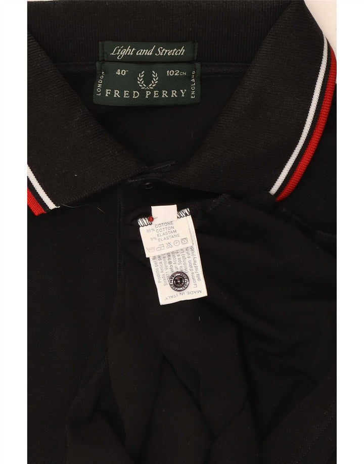 Polo Fred Perry Hombre Pequeño Algodón A Rayas Negro