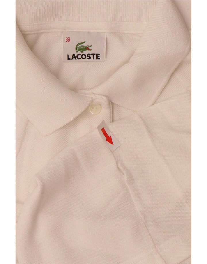 Polo Lacoste Mujer Talla 38 Mediano Blanco