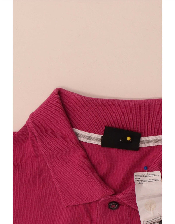 Hugo Boss Polo para hombre de algodón rosa grande