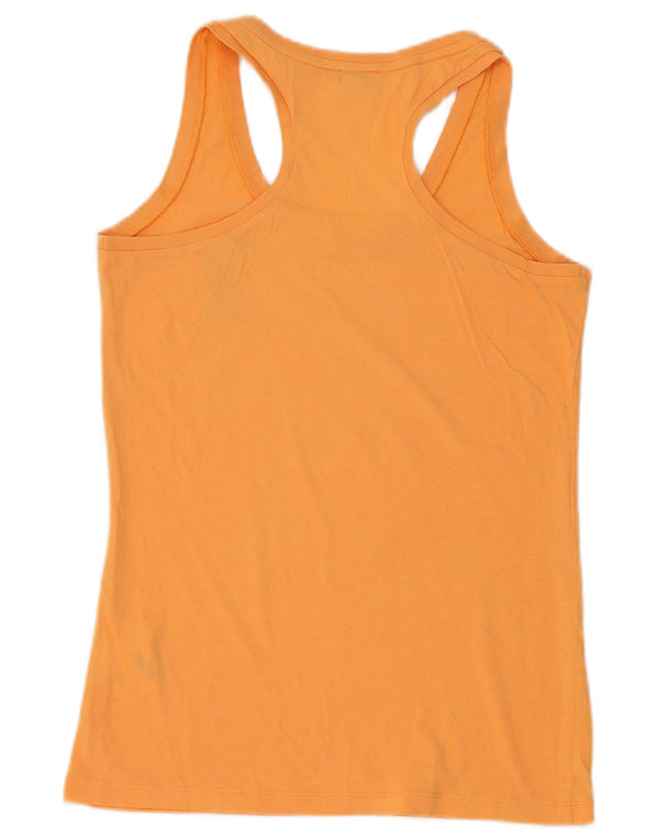 Asociación de Polo de EE. UU. Camiseta sin mangas para mujer UK 12 Algodón naranja mediano