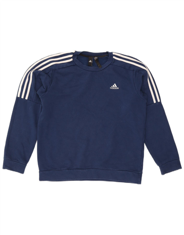 Adidas Hombre Sudadera Jumper Small Azul Marino Algodón