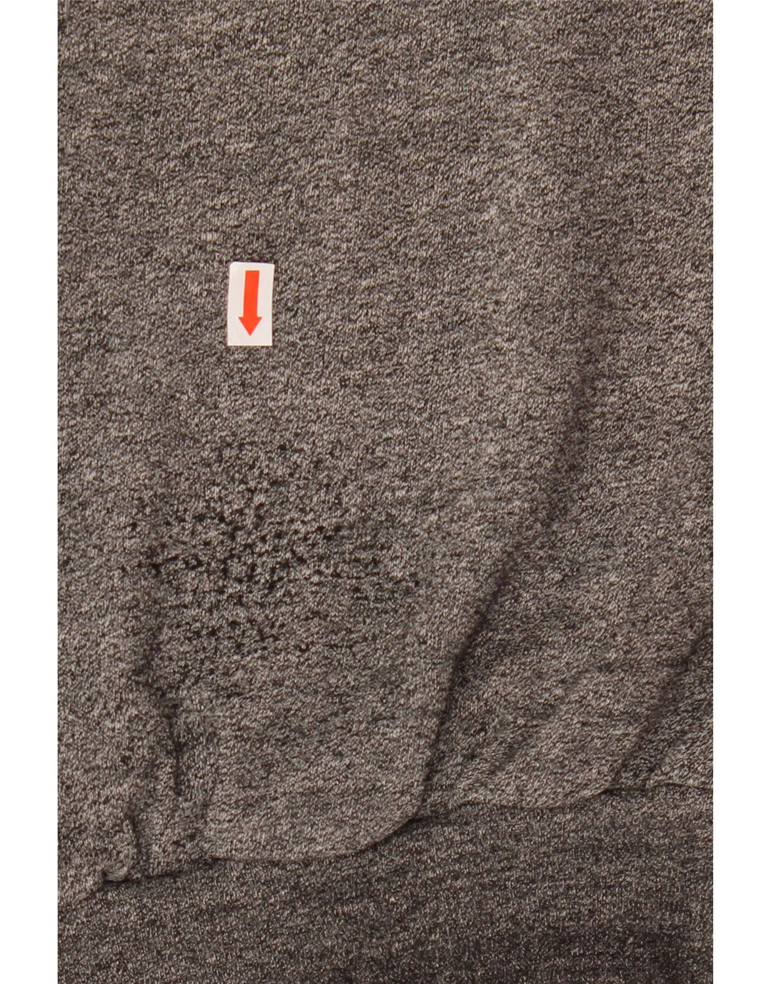 VINTAGE Mujer Zip Neck Sudadera Jumper UK 18 XL Gris Flecked