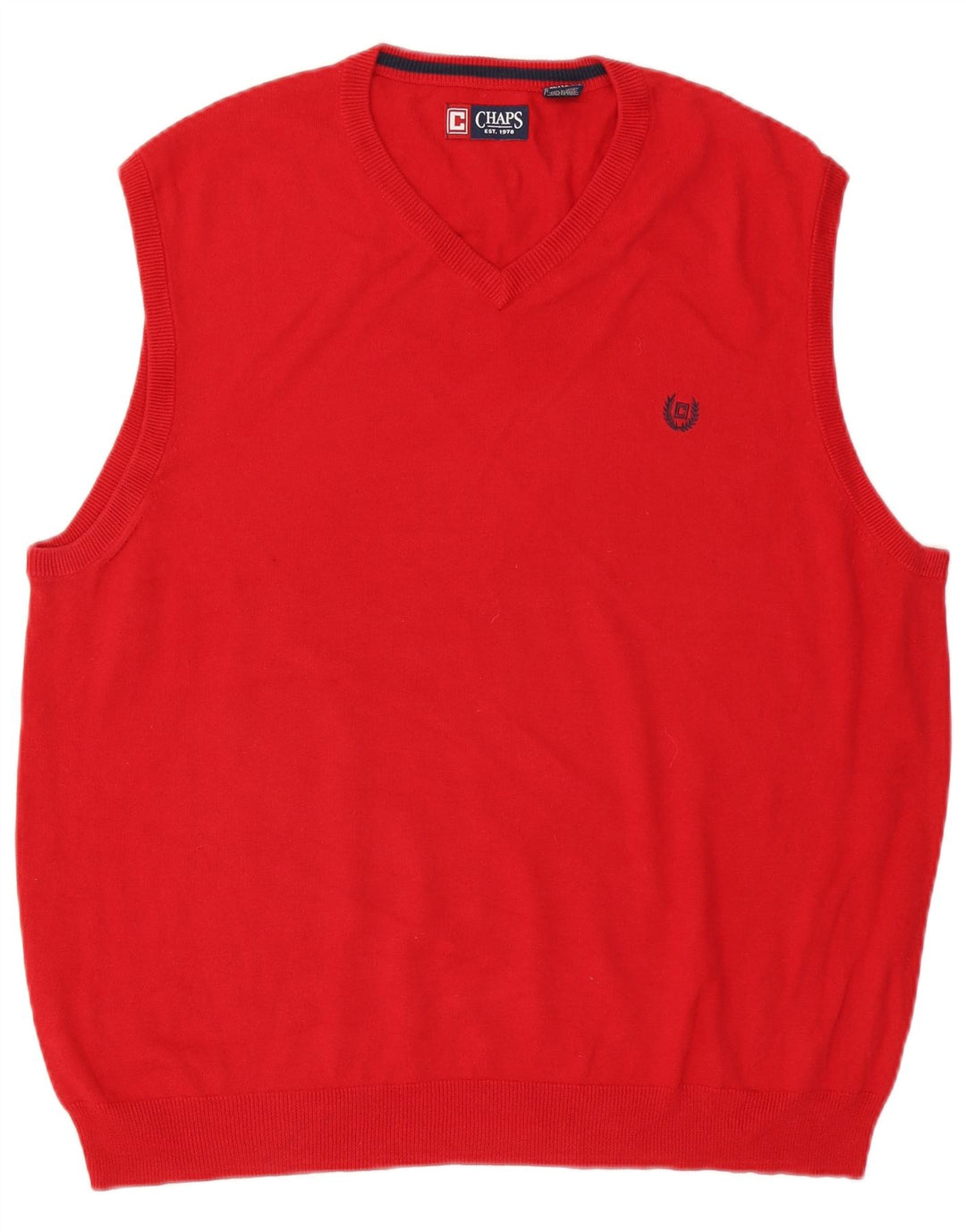 Chaps Chaleco para hombre Camiseta sin mangas XL Algodón rojo