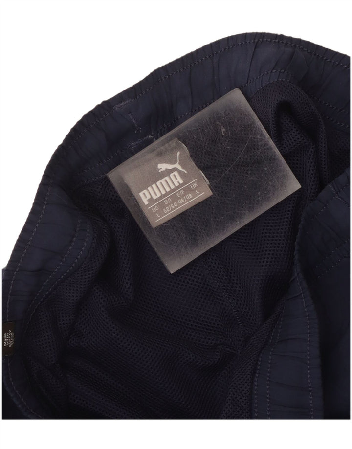 Puma - Pantalones cortos deportivos para hombre, talla grande, azul marino