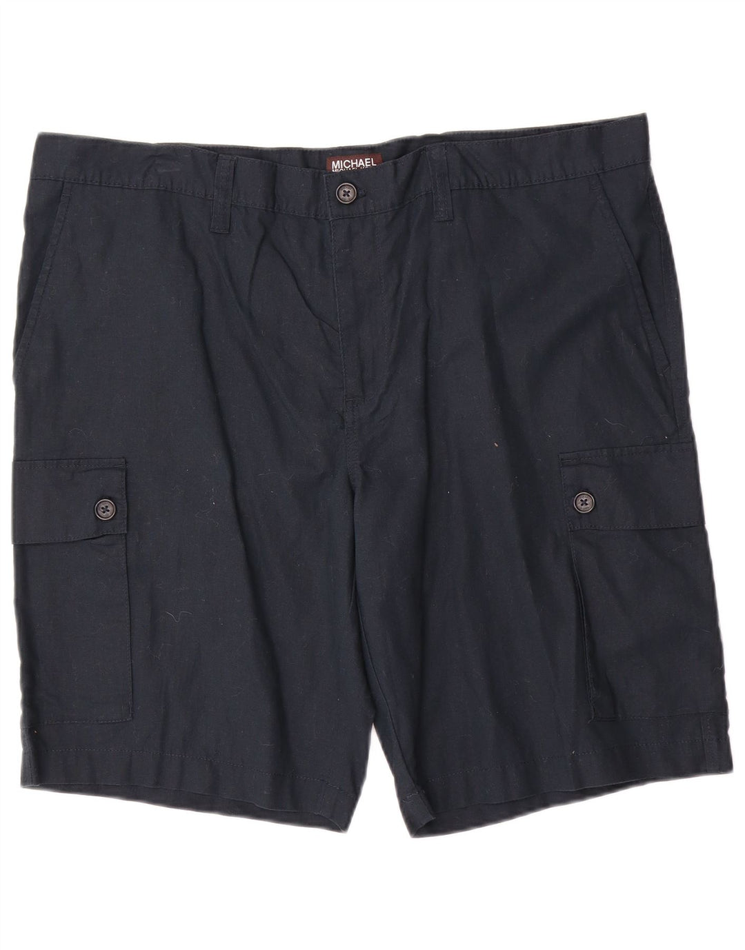 Michael Kors Pantalones cortos cargo para hombre W40 XL Lino azul marino