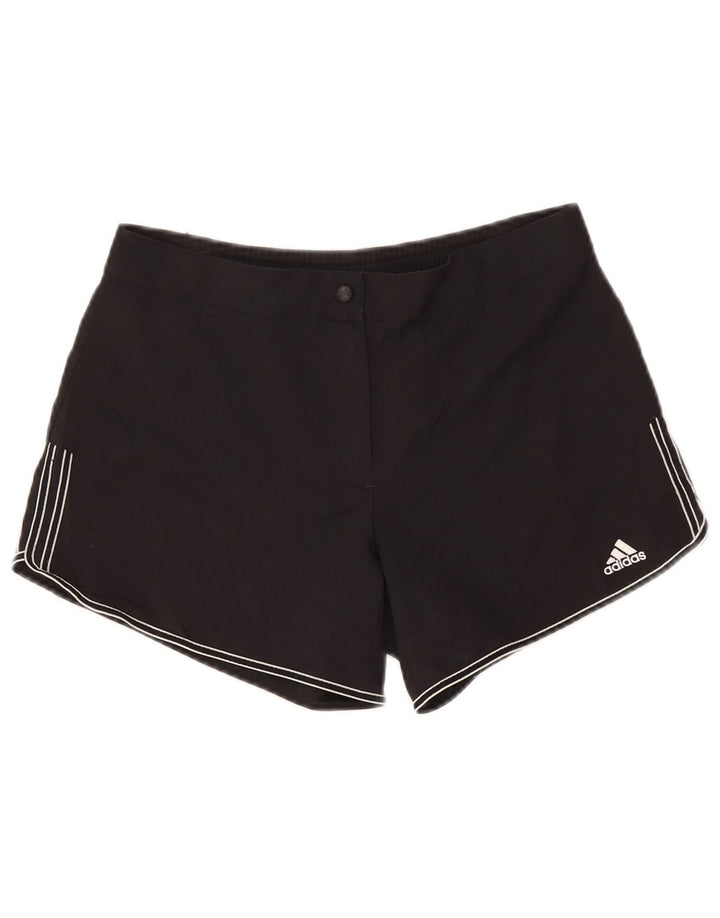 Pantalones cortos Adidas para mujer UK 12 Medium W30 Poliéster negro
