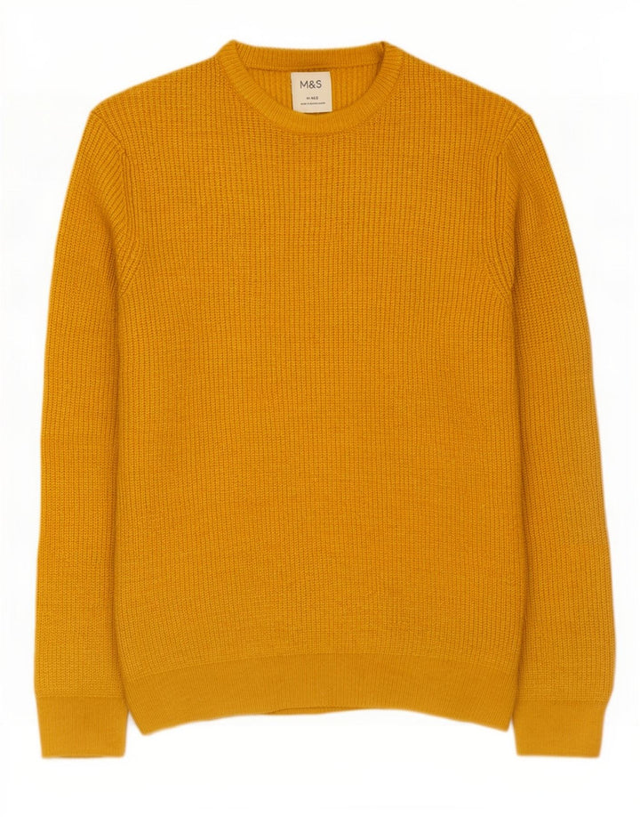 Marks & Spencer Jersey De Cuello Redondo Para Hombre Poliamida Amarillo Medio