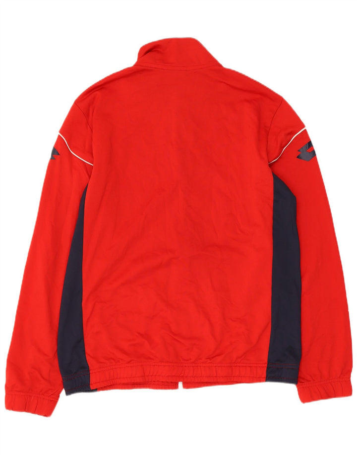 LOTTO Chaqueta superior de chándal con gráfico para hombre Poliéster con bloques de color rojo medio