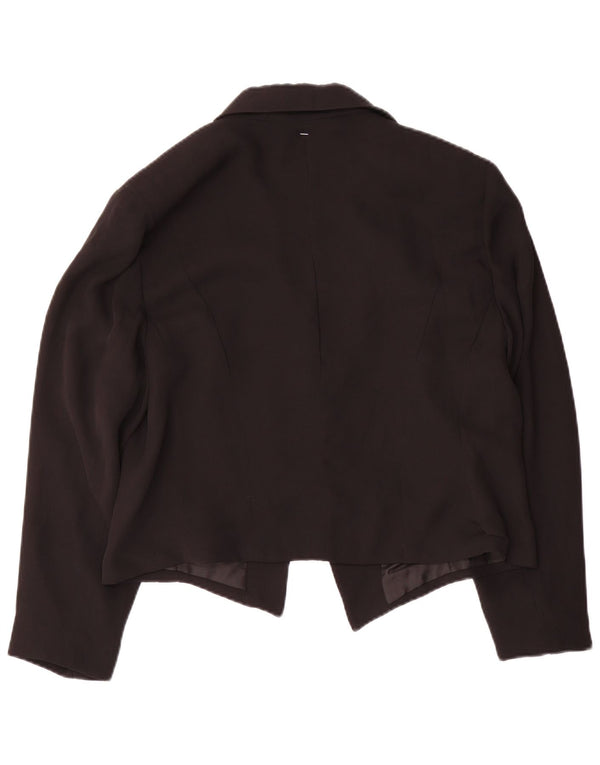 Dorette Chaqueta tipo blazer corta con 1 botón para mujer IT 42 Medium Black Floral