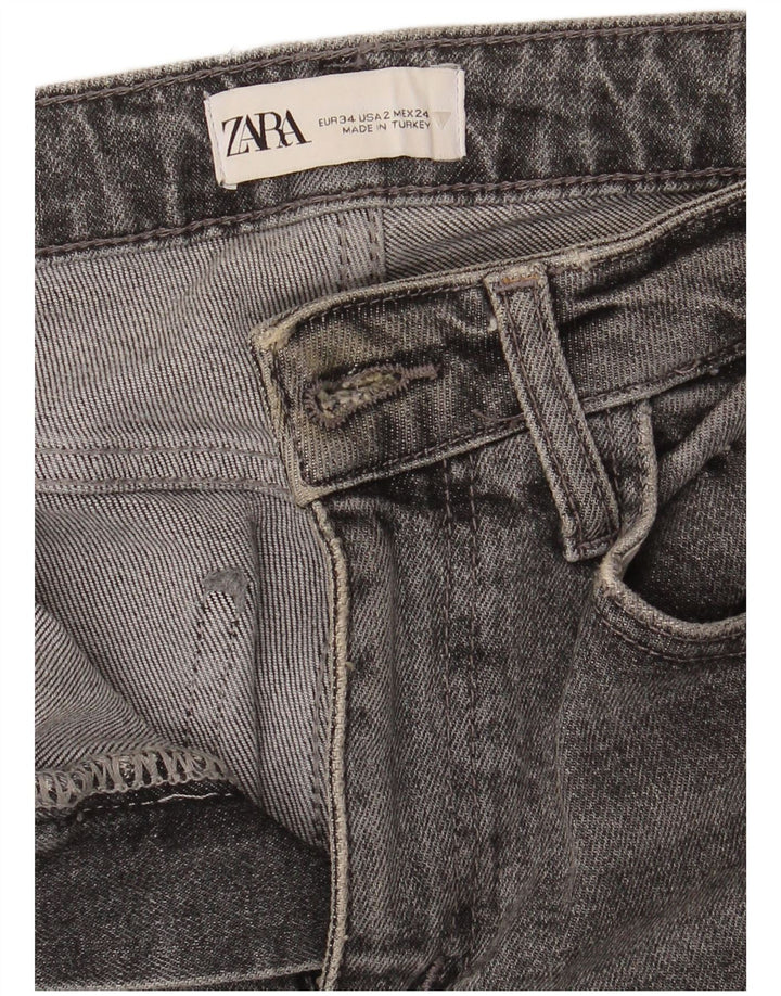 Zara Vaqueros Slim Mujer EU 34 2XS W24 L26 Gris