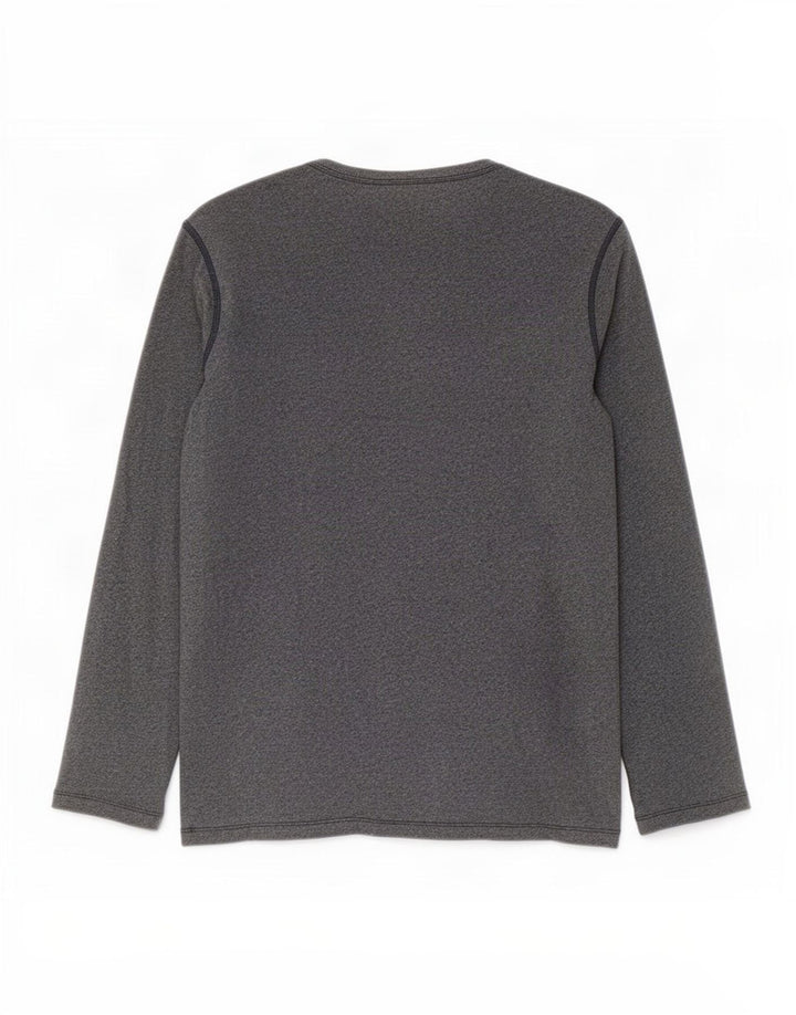 Gap Hombre Top Manga Larga Algodón Moteado Gris Pequeño