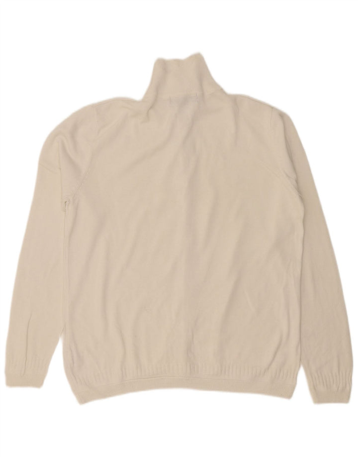 Zara Hombre Cárdigan Sueter Grande Algodón Blanco