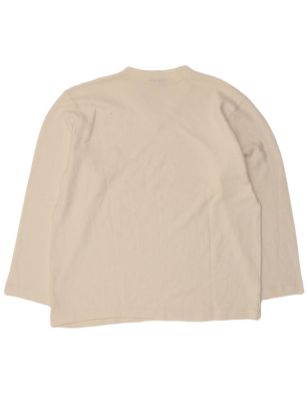 AUSTRALIAN L'ALPINA Jersey con cuello en V para hombre IT 56 2XL Algodón blanco