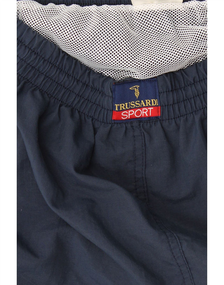 TRUSSARDI Mens Swimming Shorts Medium Navy Blue Vintage Trussardi and Second-Hand Trussardi from Messina Hembry 