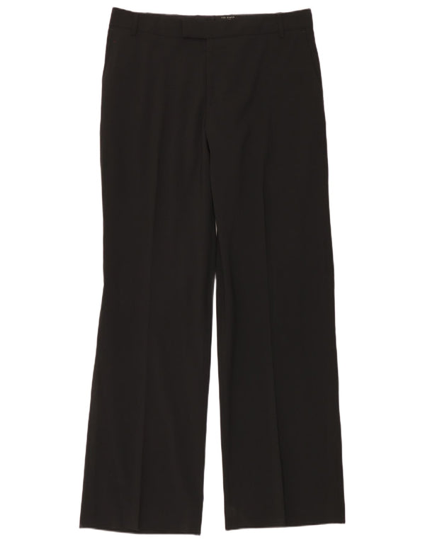 Pantalones de traje rectos para hombre de Ted Baker W36 L36 Negro