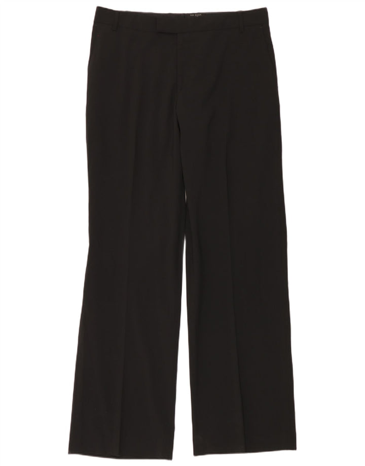 Pantalones de traje rectos para hombre de Ted Baker W36 L36 Negro