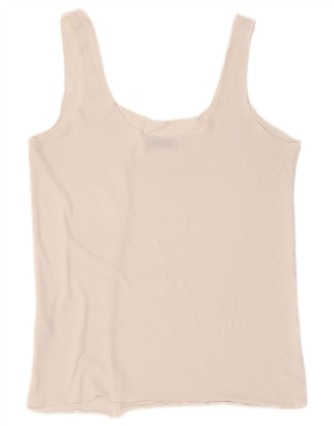 Zara Mujer Crop Vest Top UK 44 Grande Poliéster Blanco