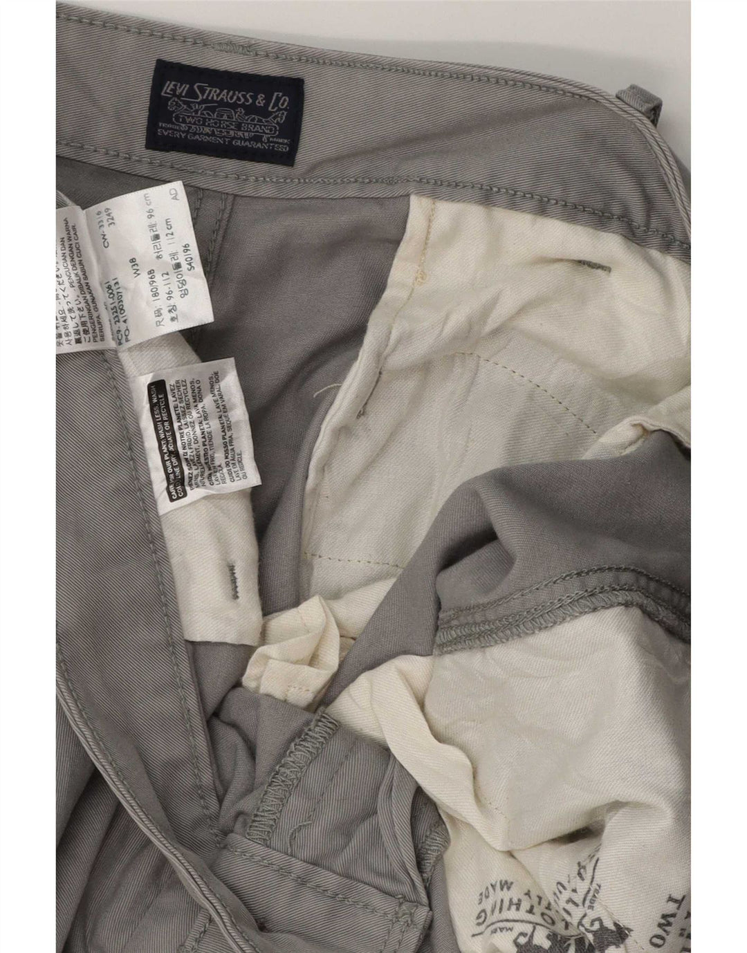 Levi's Pantalones cortos cargo para hombre W38 XL Algodón gris