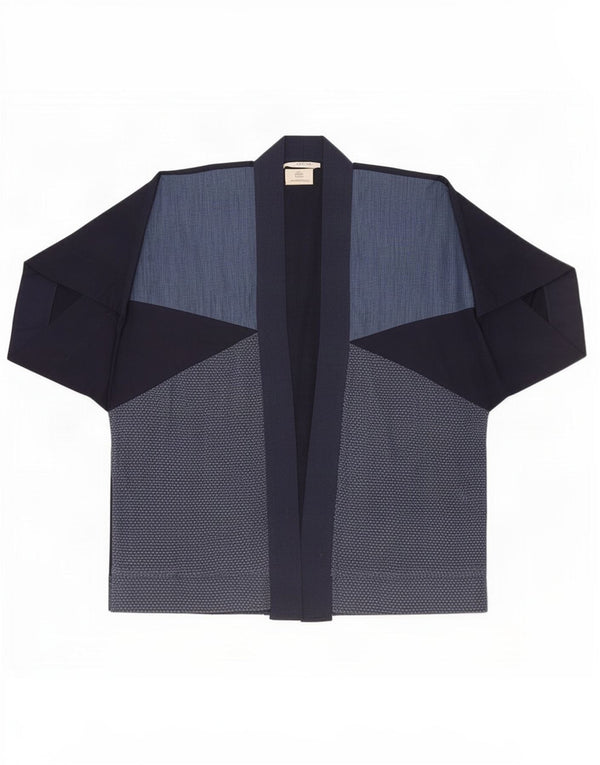 Zara Mujer Cárdigan De Manga Corta Suéter UK 44 Medium Azul Marino