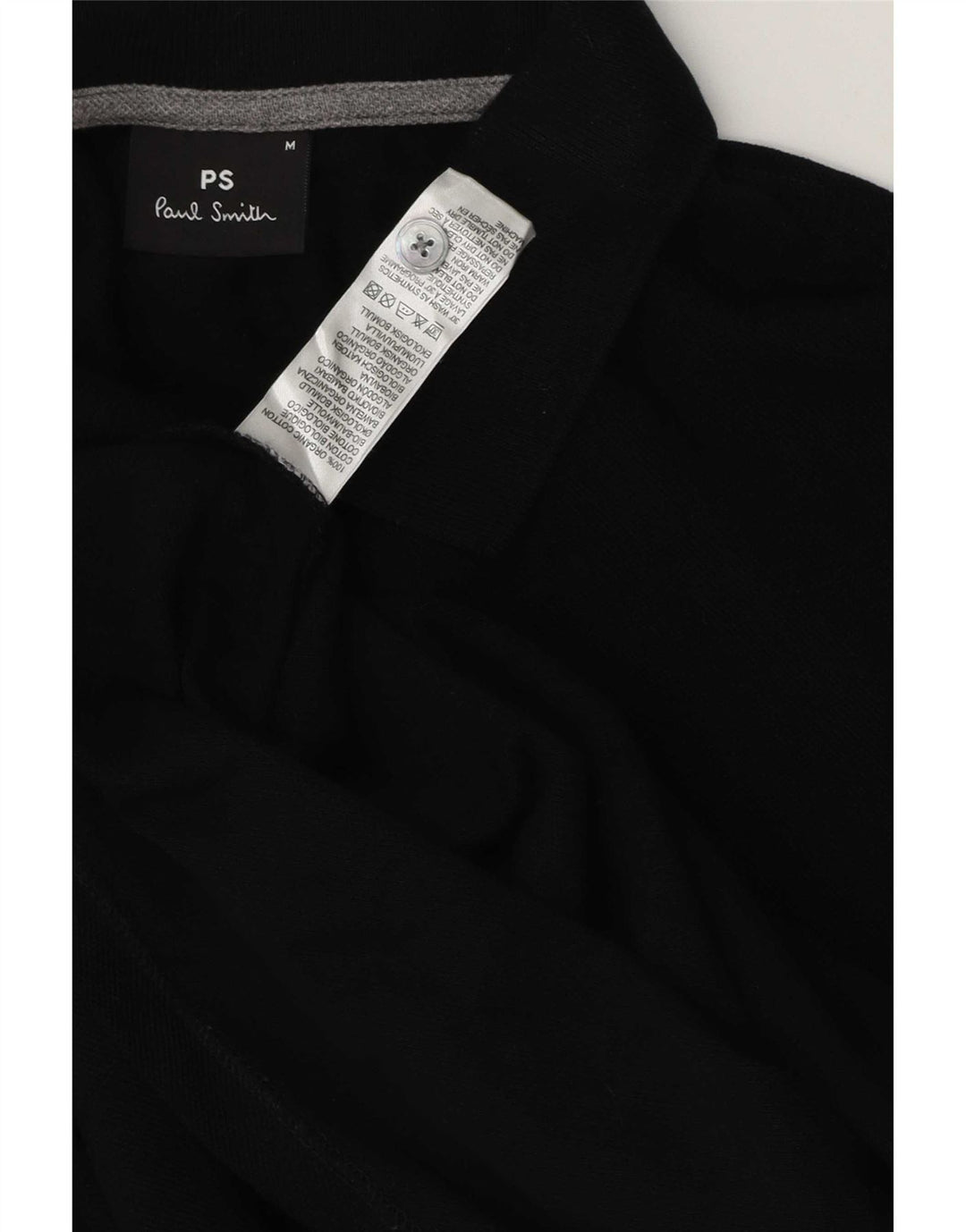 Paul Smith Polo de manga larga para hombre, color negro mediano