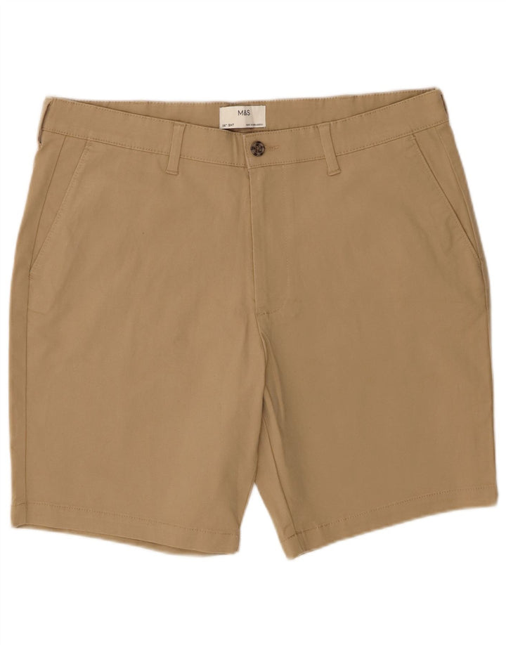 Marks & Spencer Pantalones cortos chinos para hombre W36 Algodón beige grande