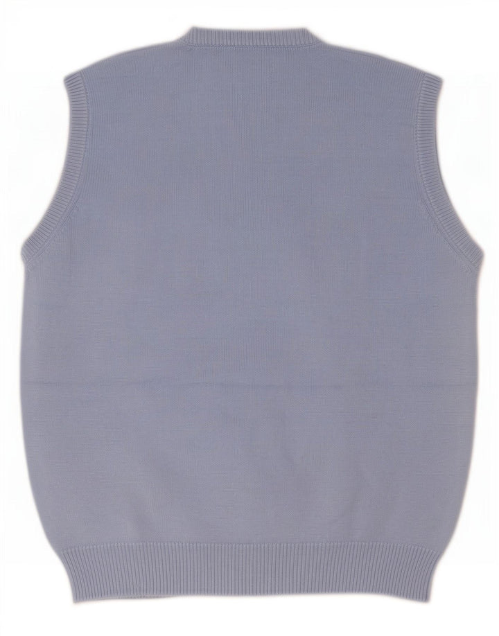 Camiseta Sin Mangas Fred Perry Hombre Algodón Azul Medio