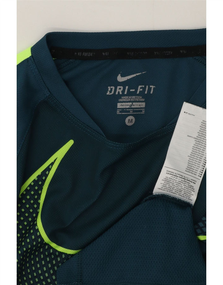 Camiseta Nike Dri Fit Graphic para hombre Azul medio Colorblock Poliéster